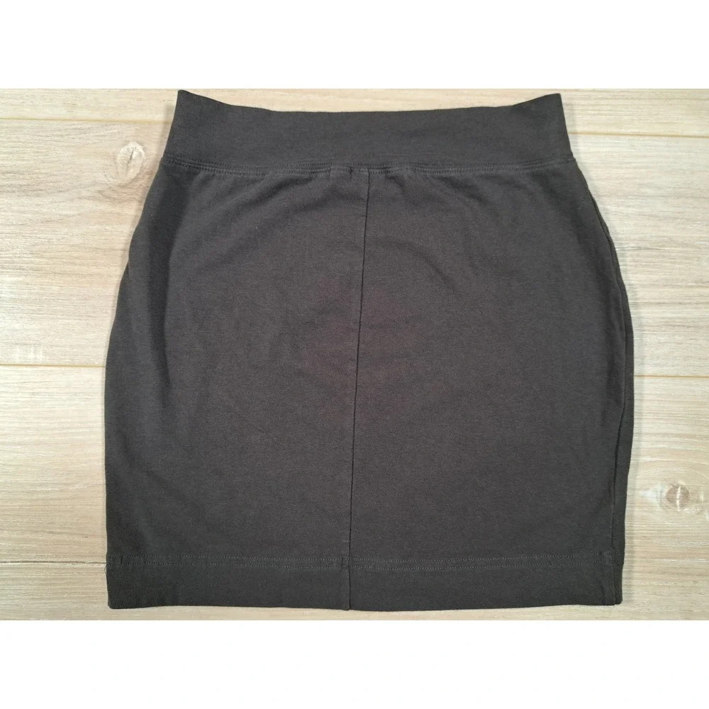 Moda International Womens Gray Cotton Blend Mini Skirt Size S‎ Charcoal Pull On